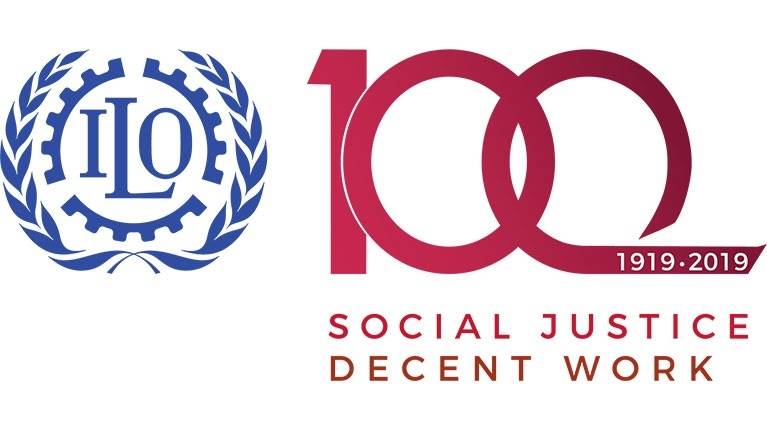 ILO logo 100 år.1919-2019